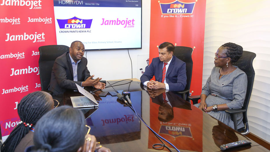 Leading Paint Firm Crown Paints Signs Partnership with Jambojet to Boost Education in Kenya