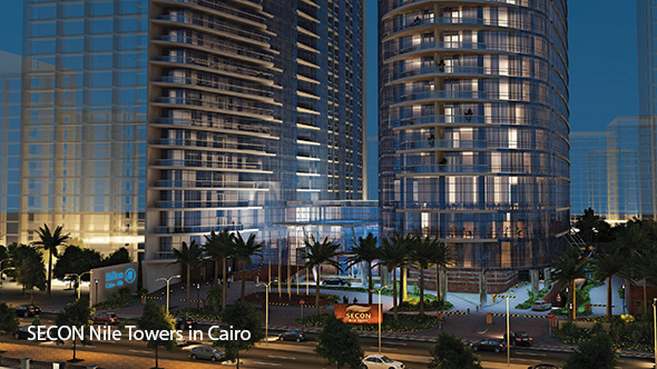 Leading real estate project in Cairo: Secon Nile Towers