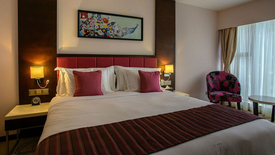 The Concord Hotel's décor is modern-contemporary with an African touch