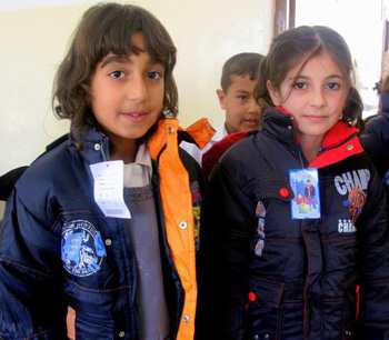 Winter coats for students; provided by Senk Care Foundation (Senk Group)