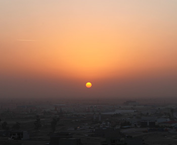 Sunset over Erbil (Kurdistan region of Iraq)