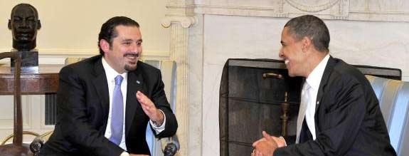 Saad Hariri with Barack Obama