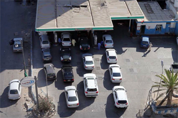 Petrol station in Tripoli, Libya